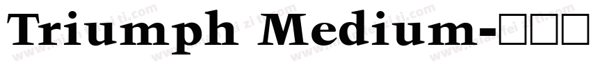 Triumph Medium字体转换